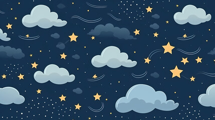 Cute moon pattern PPT background poster wallpaper web page