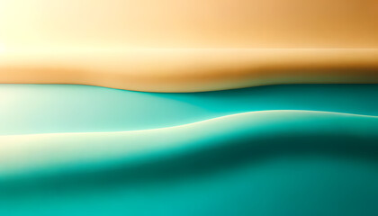 A minimalist background with a gradient transition from sunlit gold at the top to oceanic turquoise at the bottom, capturing the essence of a relaxing beach day.