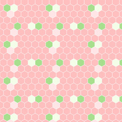 Christmas seamless pattern.Pastel geometric polygon hexagon shape repeat pattern.Vector illustration graphic background wallpaper.