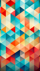 Futuristic polygon patterns dominate this colorful geometric illustration, perfect for forward-thinking design, created with Generative AI technology.