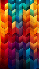 Fototapeta premium Artistic geometric shapes in bright colors provide a contemporary style backdrop, created with Generative AI technology.