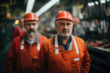 Workers work at the factory.