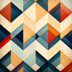 Futuristic polygon patterns dominate this colorful geometric illustration, perfect for forward-thinking design, created with Generative AI technology.