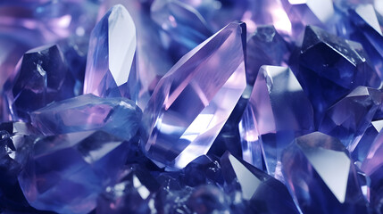 Mesmerizing Blue Crystal Formation Textured Background with Shimmering Reflections