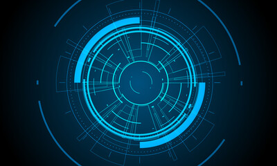 Sci fi futuristic user interface, HUD, Technology abstract background , Vector illustration.