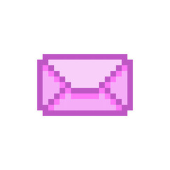 Pixel art envelope icon, sign
