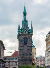 Jindrisska tower - highest tower in Prague, Czech Republic
