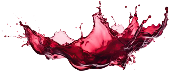 Fotobehang Delicious red wine splash, cut out © Yeti Studio
