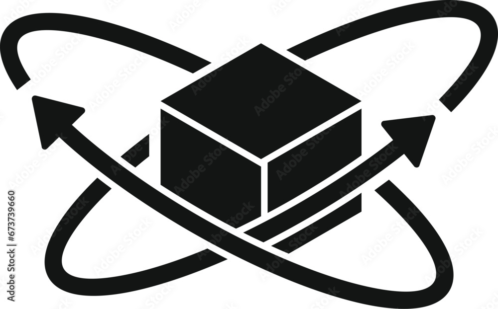 Poster augmented reality future icon simple vector. device ar. app screen