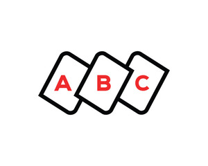 Letter A B C logo design