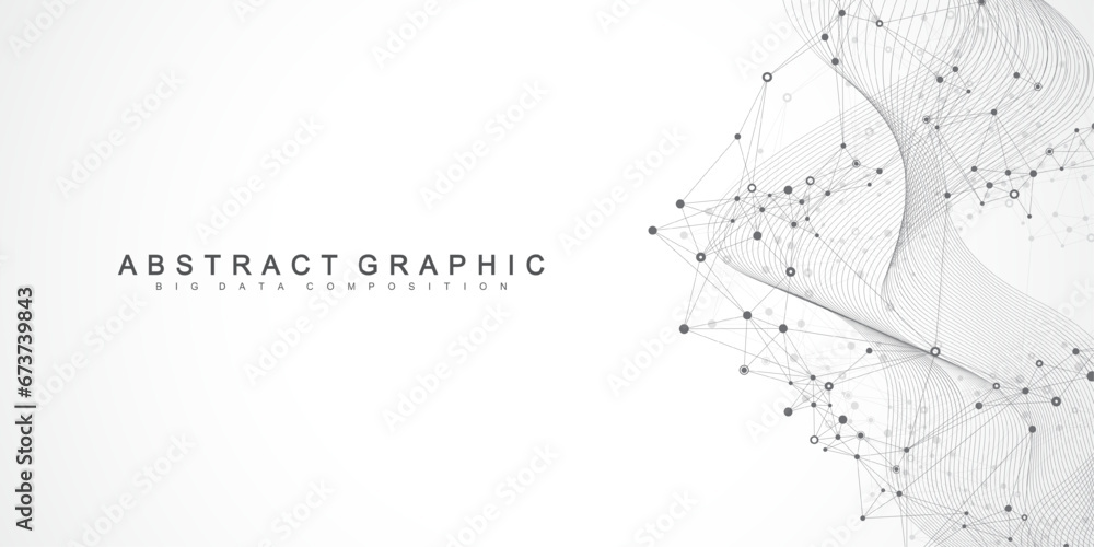 Poster Global network connection banner design template. Header social network communication in the global business concept. Big data visualization. Internet technology