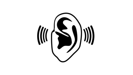 Ear listen, Perceive sound, noise, and waves, the deaf, a concept central to human sensory perception.