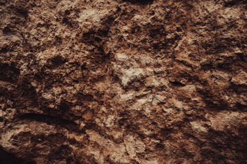 Soil or dirt Cross Section Close-up. Underground earth texture, cross section. Geological Layers.