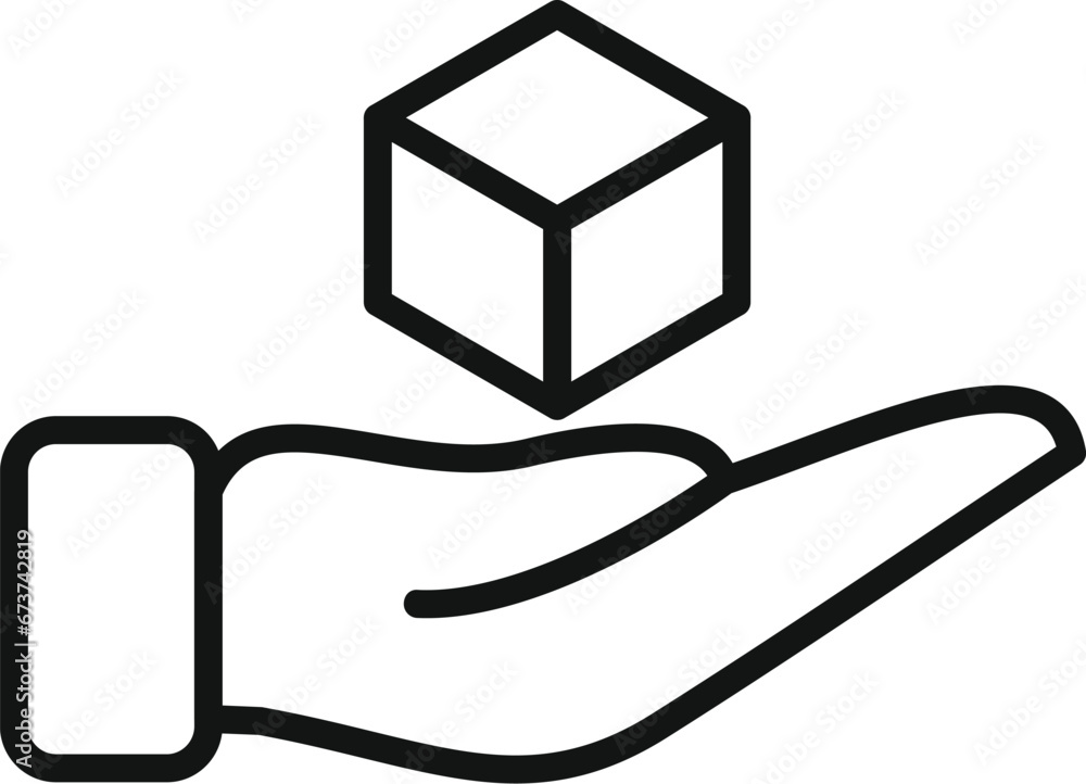 Poster take care of vr app icon outline vector. augmented reality. rotate scan