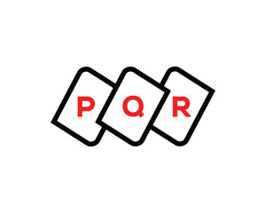 Letter P Q R  logo design