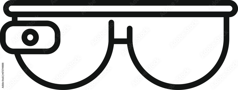Aufkleber augmented reality tech headset icon outline vector. game scan. app screen