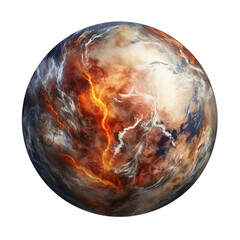 Celestial Sphere: Planet in Vivid 2D - obrazy, fototapety, plakaty