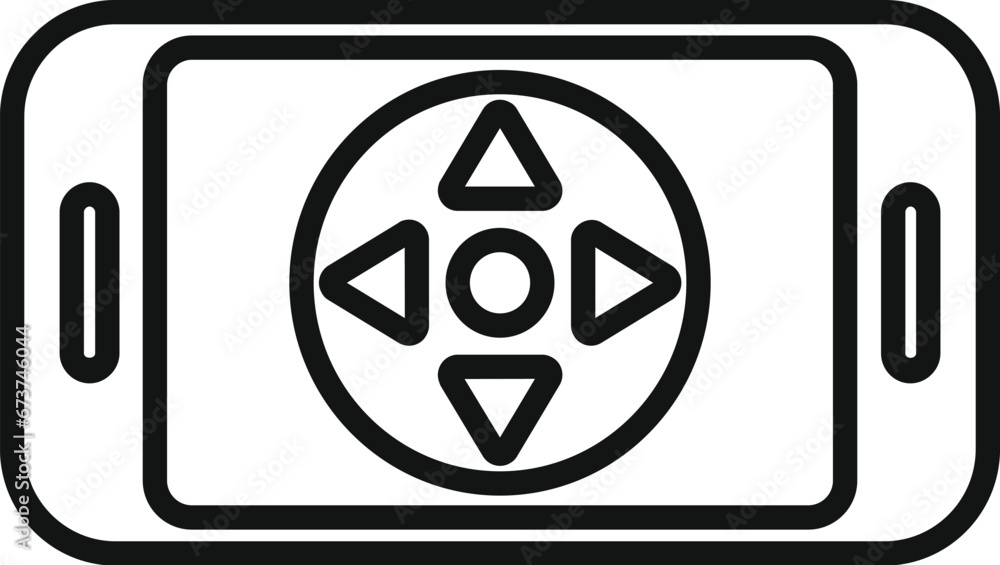 Aufkleber augmented reality device control icon outline vector. digital screen. marker camera