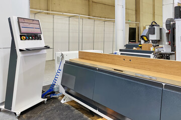 A modern automated machine for the production of finished wooden products.