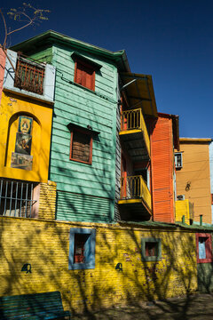 Colorful Conventillos in The Caminito, La Boca, Buenos Aires 