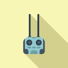 Drone remote control icon flat vector. Smart digital. Video toy app