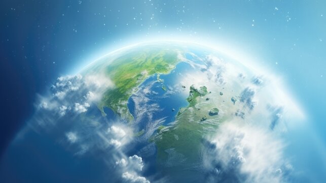 The concept of protecting the planet and saving the planet. Ozone Day
