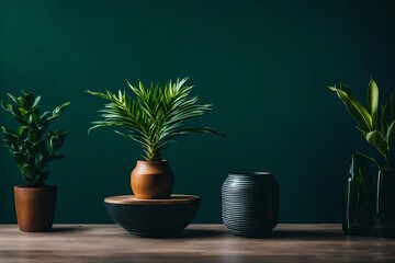 Create a minimalist display with a single plant.