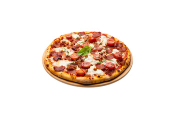Fototapeta na wymiar italian pizza transparent background