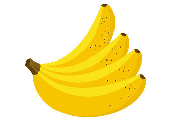 Bunch of yellow bananas isolated