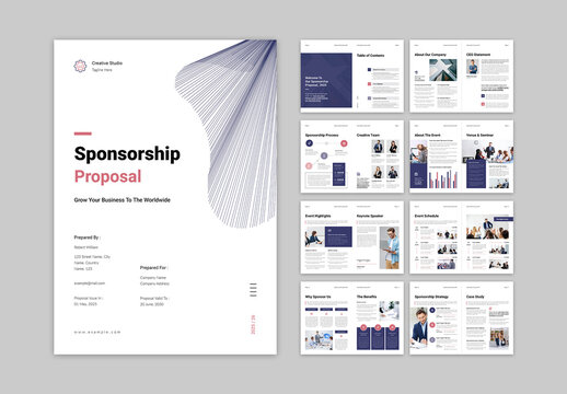 Sponsorship Proposal Layout Design Template
