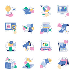 Pack of Creative Agency Flat Illustrations 

