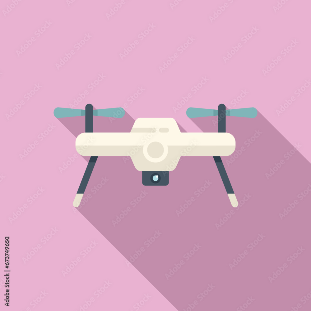 Aufkleber aerial secure drone icon flat vector. robot ai camera. land tech