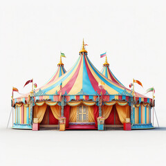 circus tent on a white background circus, tent, carnival, entertainment, festival, fun, amusement, sky, red, vector, marquee, fair, park,  - obrazy, fototapety, plakaty
