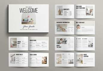 Modern Welcome Guide Template Design Layout Landscape
