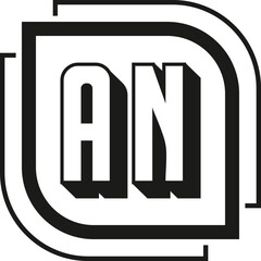 AN Letter Monogram Logo Design