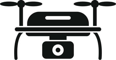 Smart digital map icon simple vector. Land aircraft. Secure aerial