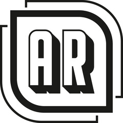 AR Letter Monogram Logo Design