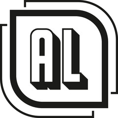 AL Letter Monogram Logo Design