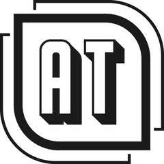 AT Letter Monogram Logo Design