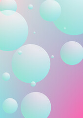 Fluid poster with round shapes.