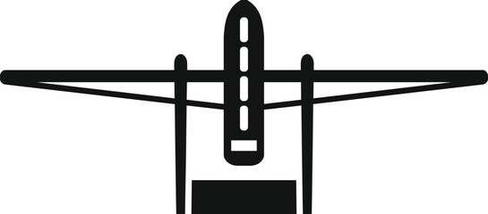 Drone top view icon simple vector. Ai remote control. Map tech land