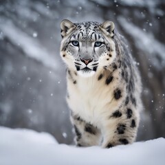 Snow Leopard Photography Stock Photos cinematic, wildlife, snow leopard, for home decor, wall art, posters, game pad, canvas, wallpaper