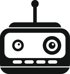 Radio drone remote control icon simple vector. Digital tech. New modern land