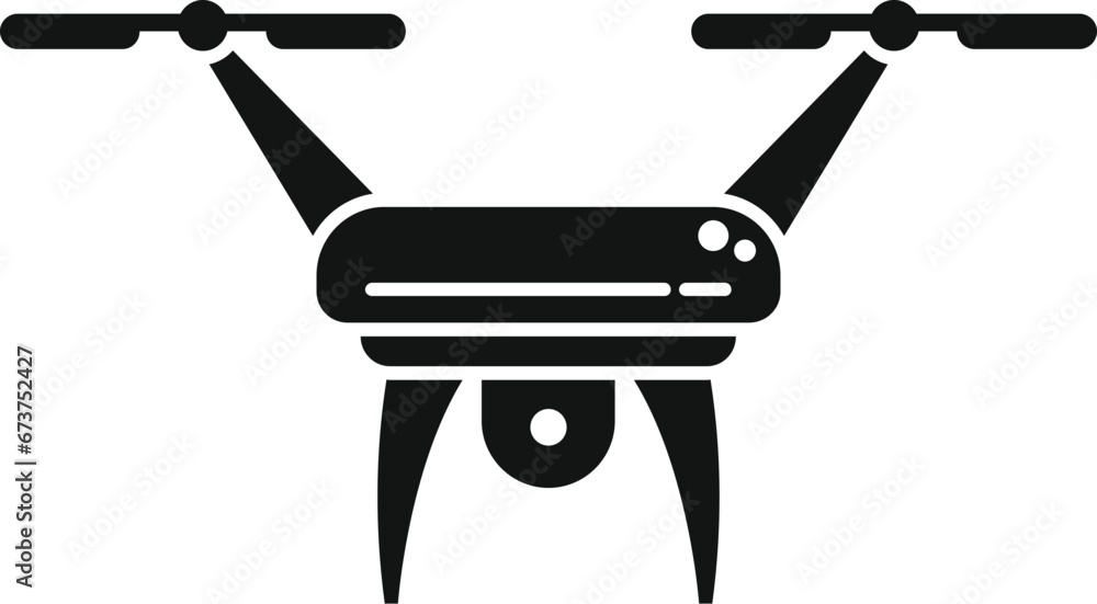 Aufkleber drone map tech icon simple vector. aerial land view. remote smart digital