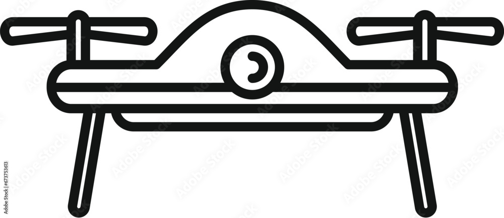 Poster land drone view icon outline vector. map tech. web virtual vehicle