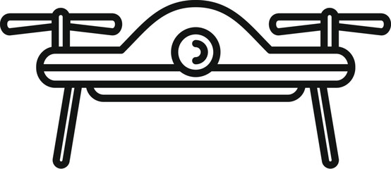 Land drone view icon outline vector. Map tech. Web virtual vehicle