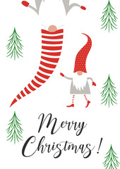 cartes de noel, merry christmas, 2024, gnomes de noel, noël, carte, vecteur, cadeau, vacances, illustration, père noël, dessin animé, célébration, hiver, content, joyeux, conception, saluer, fun, art,