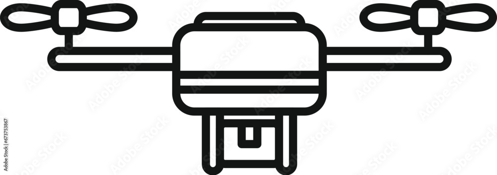 Poster cloud network drone control icon outline vector. spy digital map. tech land web