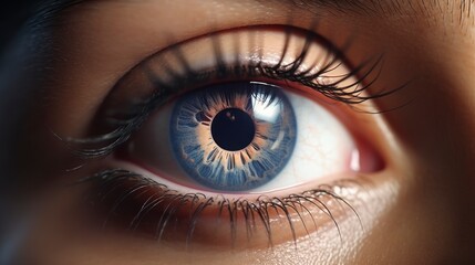 Fototapeta premium Artistic closeup of a womans eye