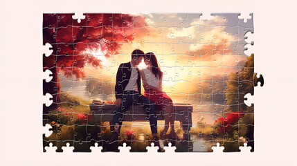 montage of people in yoga position, Custom Touch Sunset Romantic Couples Love